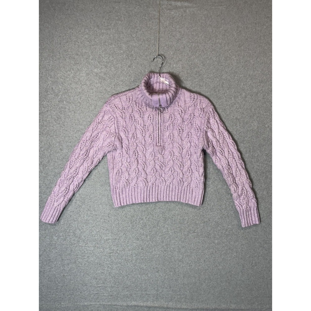 Sincerely Jules Sweater Womens‎ XS Cable Knit Half Zip Pullover Mock Neck Soft